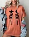 Mystical Couple, Stars, Moons, Skeleton, Halloween Shirt