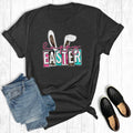 Happy Easter Leopard Bunny Ears Graphic Tee