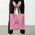 LM-BG-1004 Reusable Tote-Light Pink Hot Pink Dot
