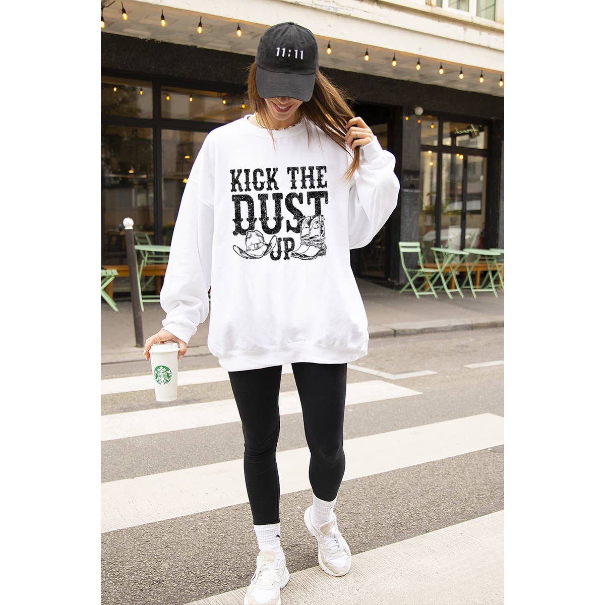 Kick the Dust Up Vintage  Graphic  Sweatshirts