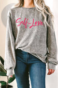 Self Love Valentine's Mineral Graphic Terry Sweatshirts