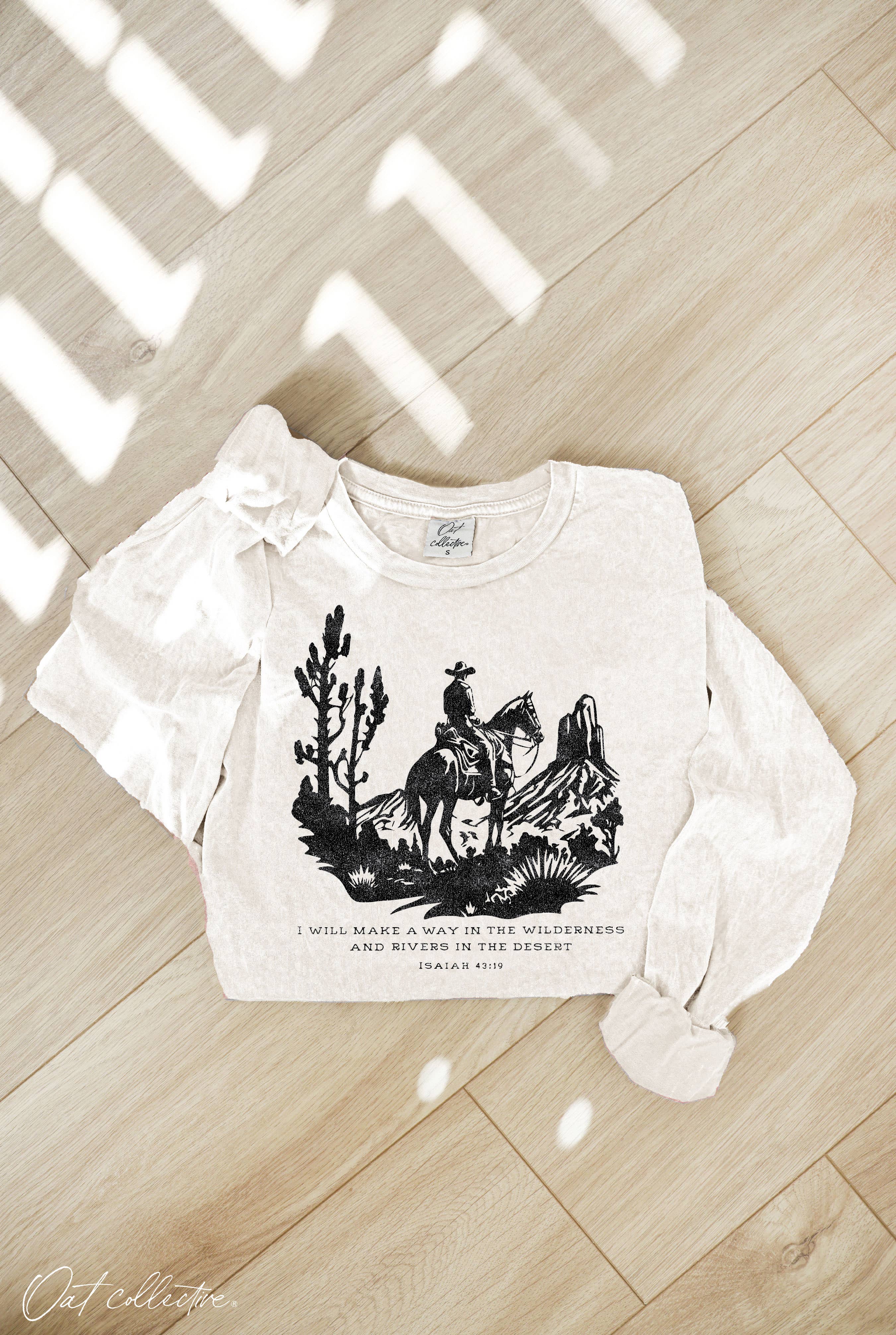 I Will Make A Way Mineral Washed Long Sleeve Graphic
