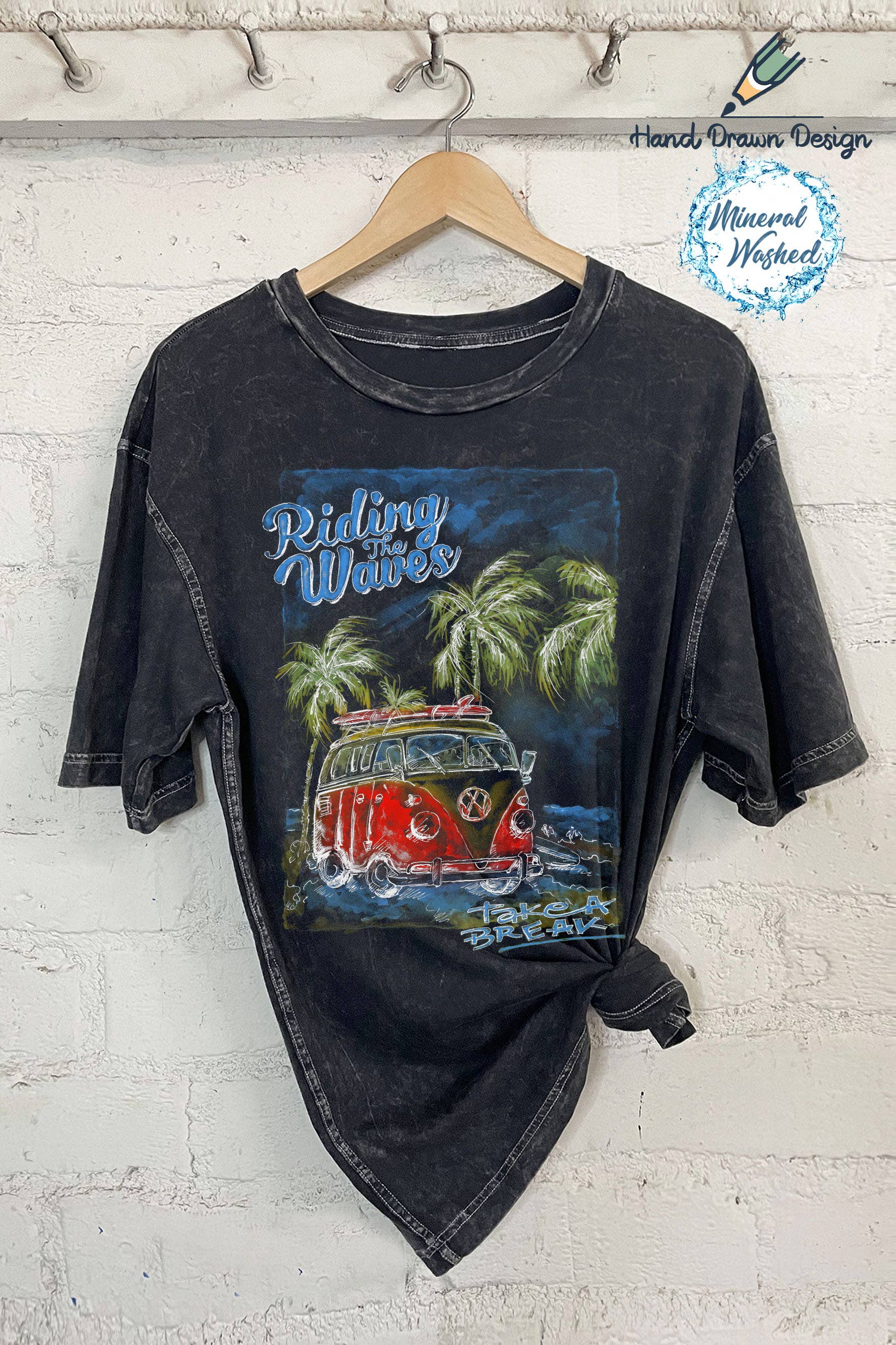 Riding the Wave - Hand Drawn Design