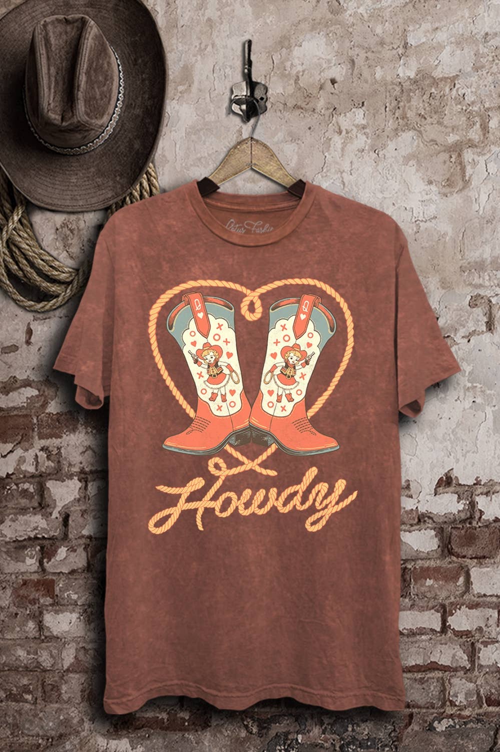 Howdy Boots Cowgirl Xoxo Graphic Top
