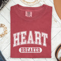 Heart Breaker, Collegiate, Love, Comfort Colors Tshirt, Valentine's Day