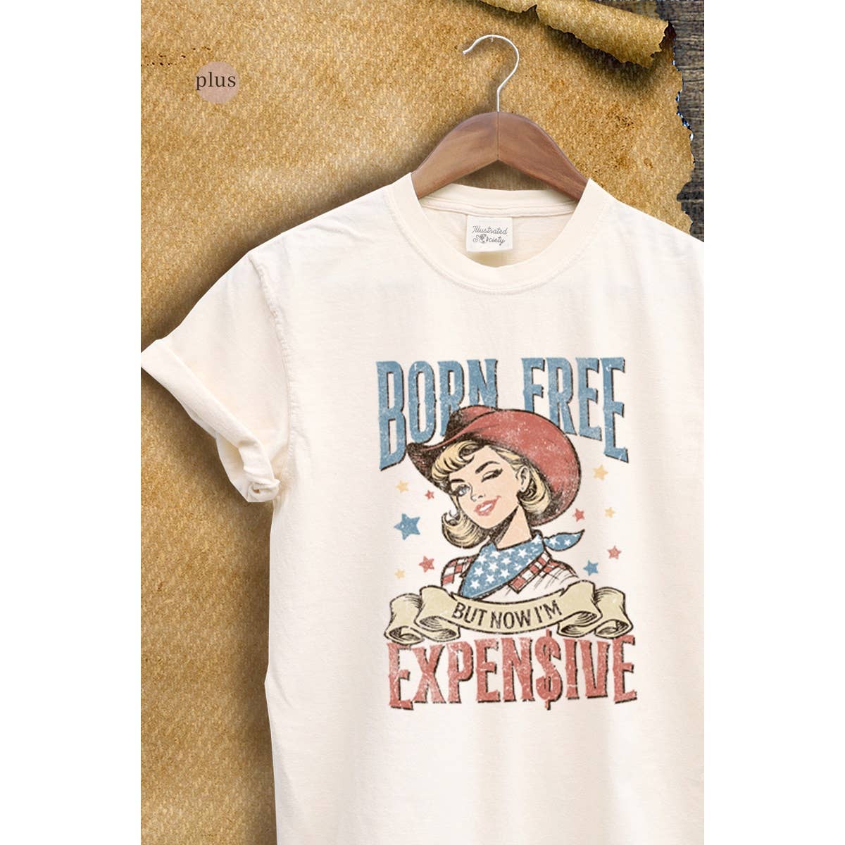 Born Free Vintage Graphic Plus Tee