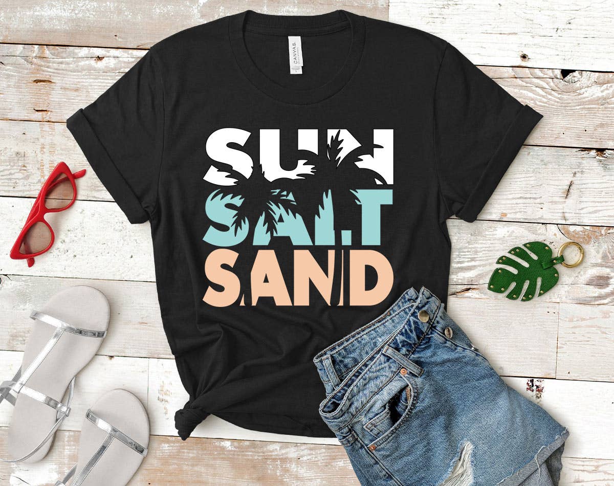 Sun Salt Sand - Beach Life Vacation T-Shirt