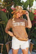 Custom State Mineral Washed Graphic Top
