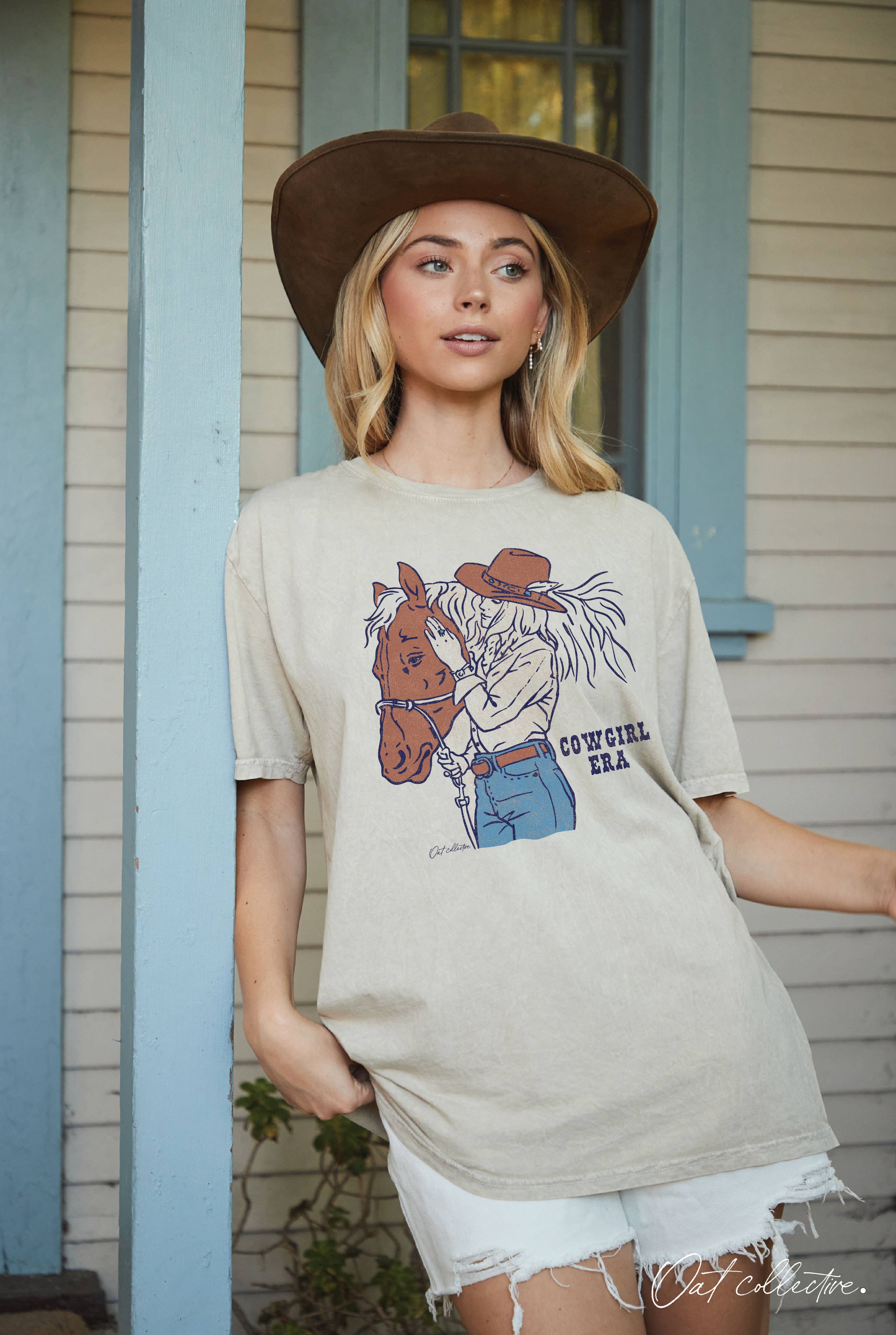 Cowgirl Era Oversized Graphic Top