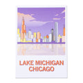 Lake Michigan Illustration Postcard