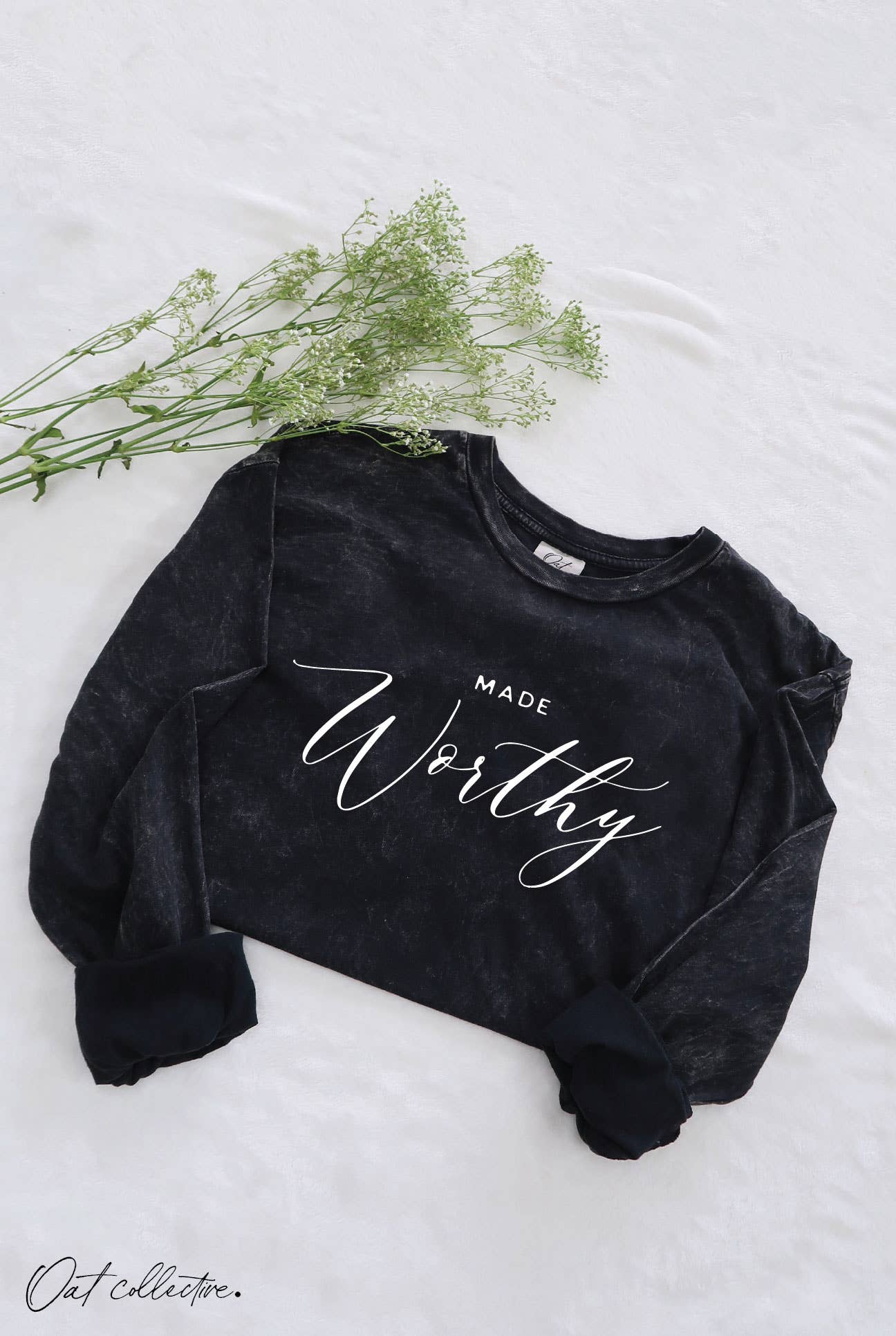 Made Worthy Mineral Washed Long Sleeve Graphic