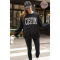 Custom Design Vintage  Graphic  Sweatshirts Plus