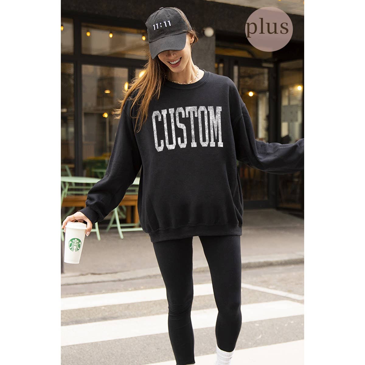 Custom Design Vintage  Graphic  Sweatshirts Plus