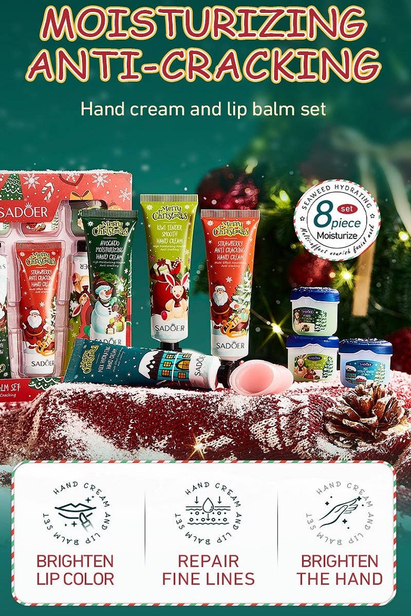 ,, 8 Piece Hand & Lip Moisturizing Set (1set  = $6)