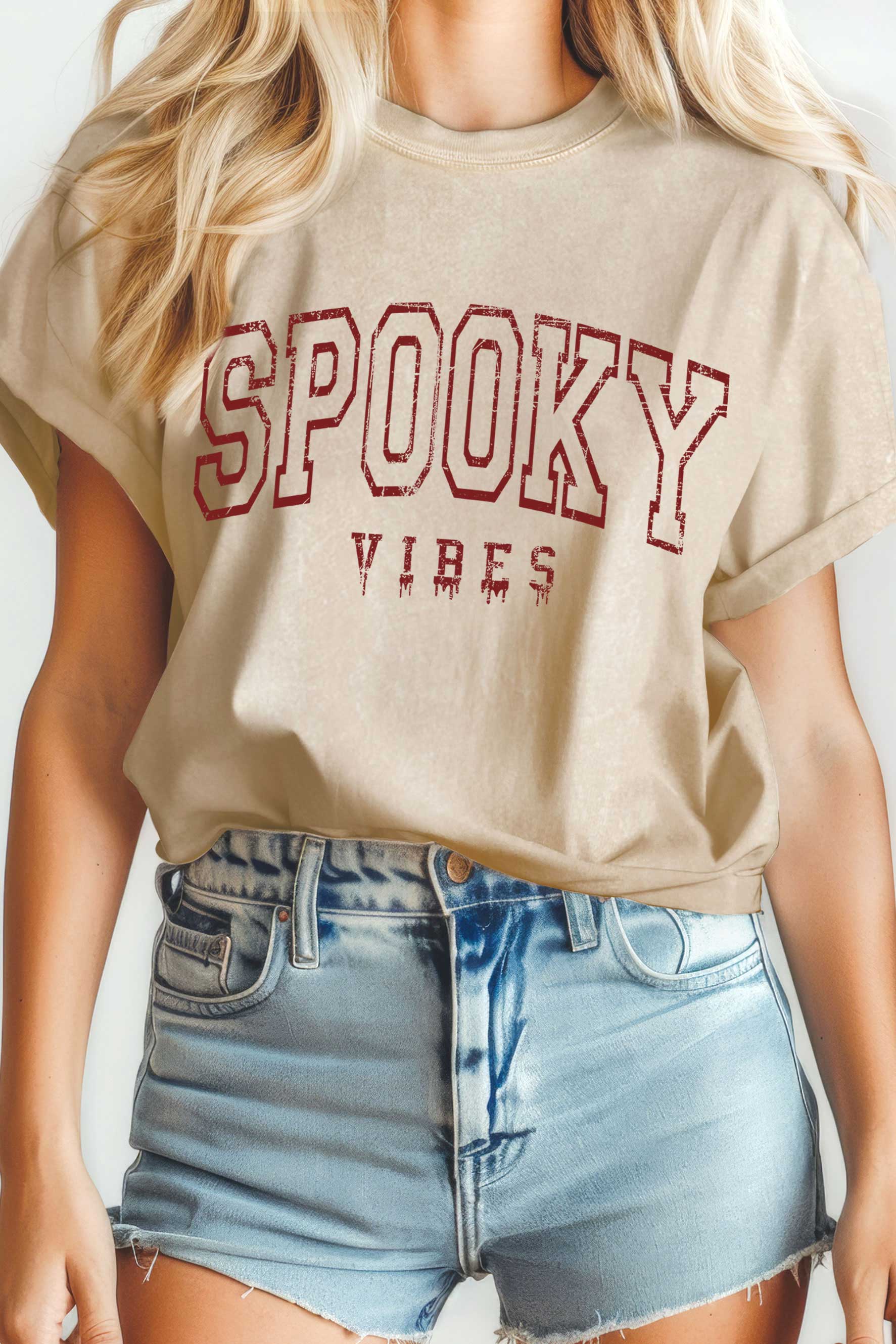 Spooky Vibes Mineral Graphic Tshirts