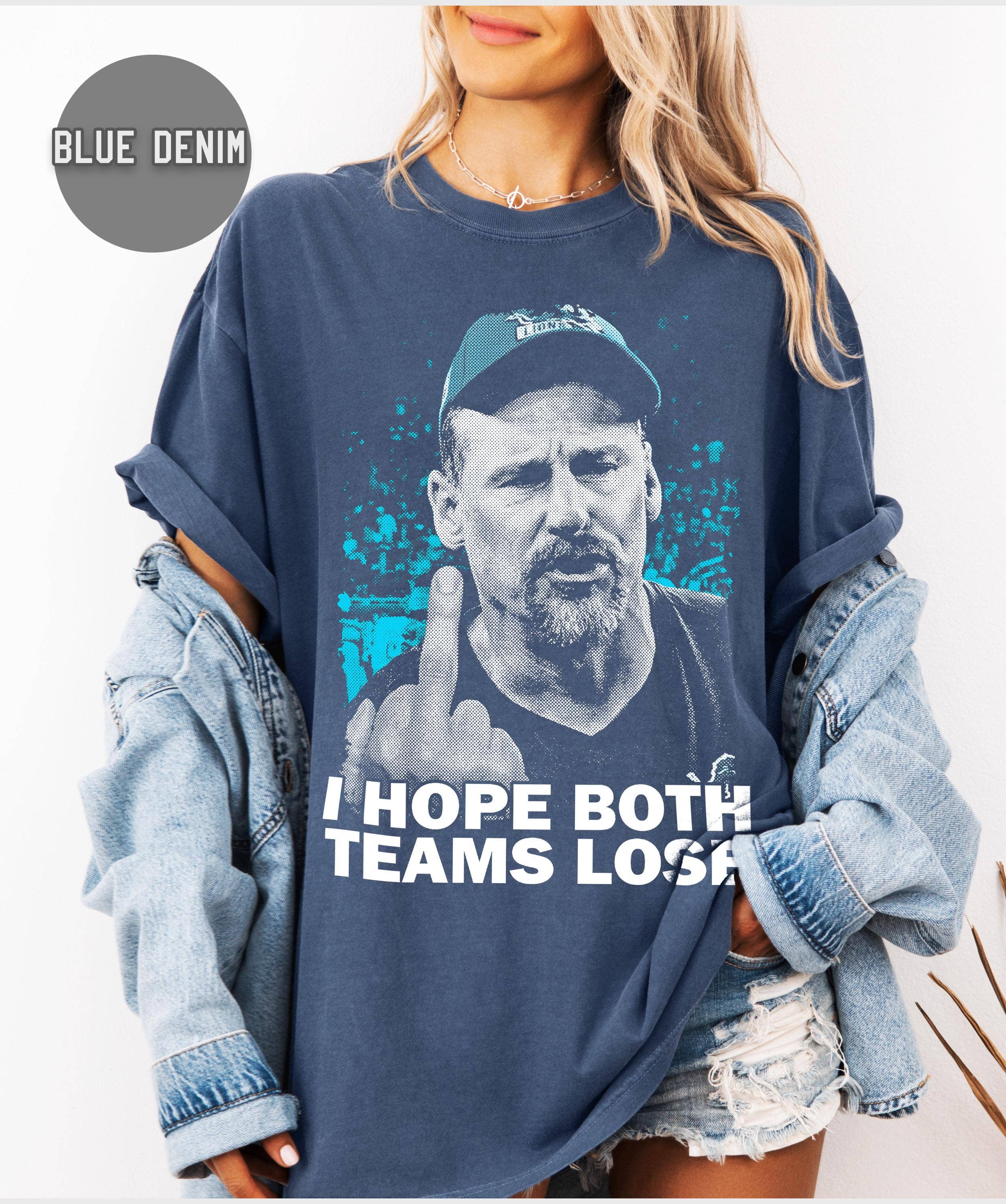 I Hope Both Teams Lose - Dan Campbell Flip the Bird Tee