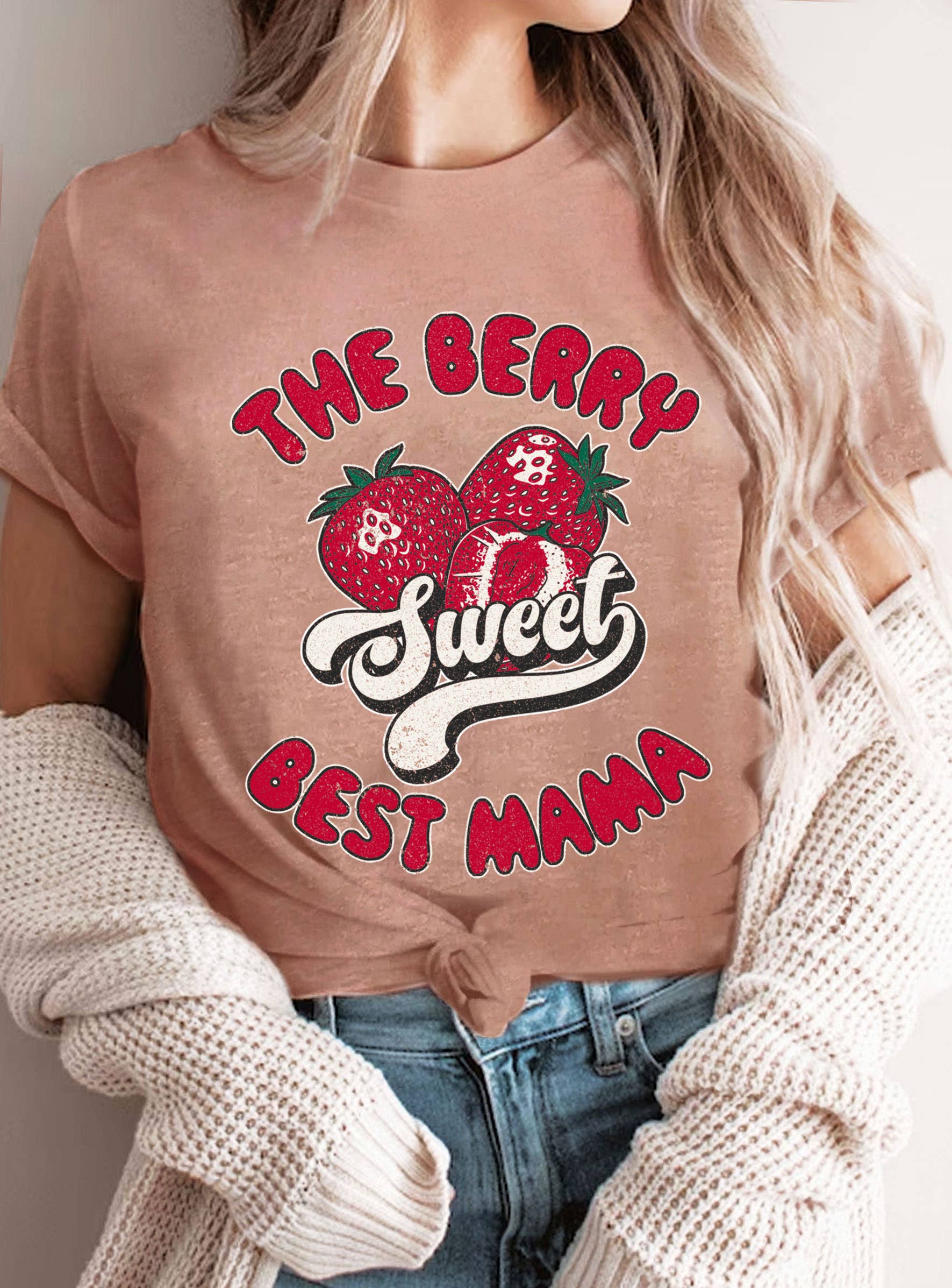 The Berry Sweet Best Mama Strawberry Graphic Tshirts