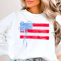 Coquette American Flag | July 4th Patriotic Sweatshirt