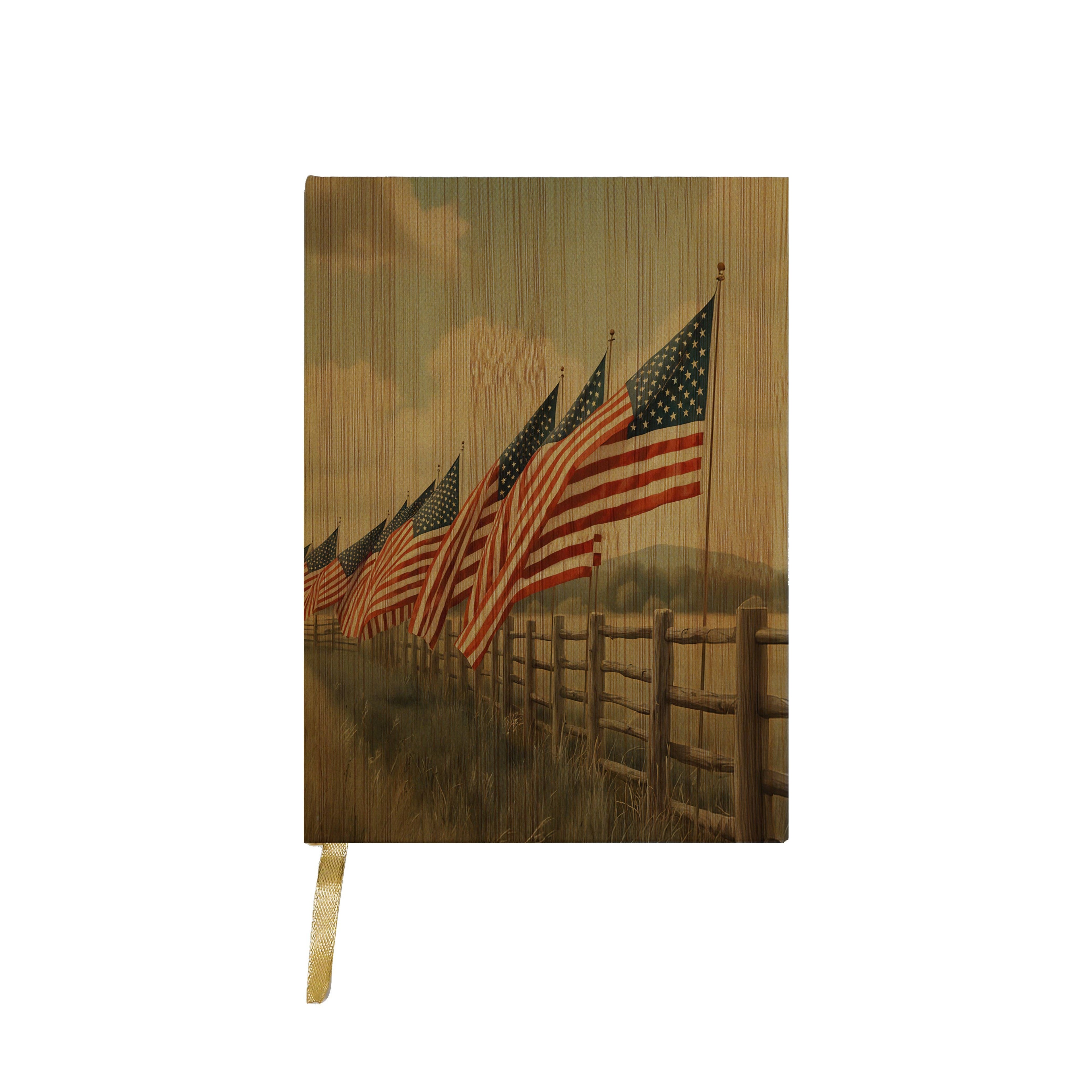 Flags in Field Fence Journal