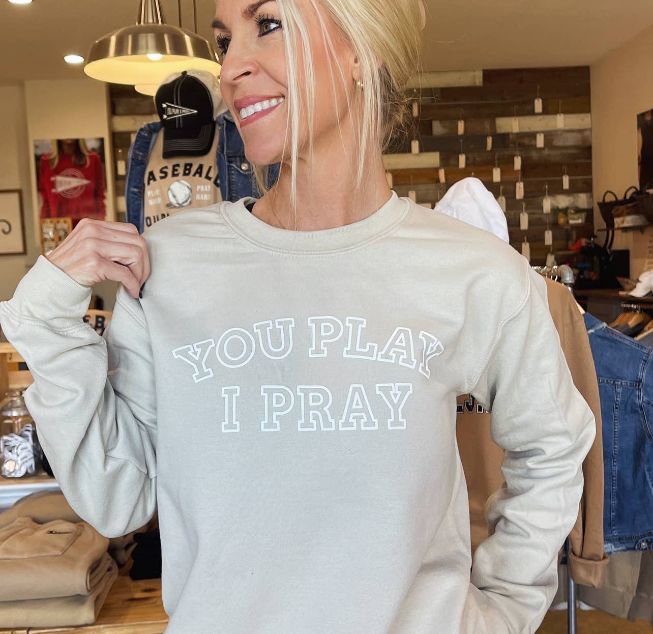Collegiate Puff Sweatshirt | Christian Sports Apparel