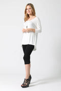 .SI-3712 3Q Sleeve Hi-Low Tunic