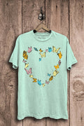 Butterflies Heart Graphic Top