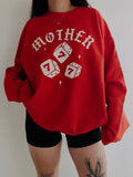 Mother Dice Mom Graphic Sweatshirt - Red