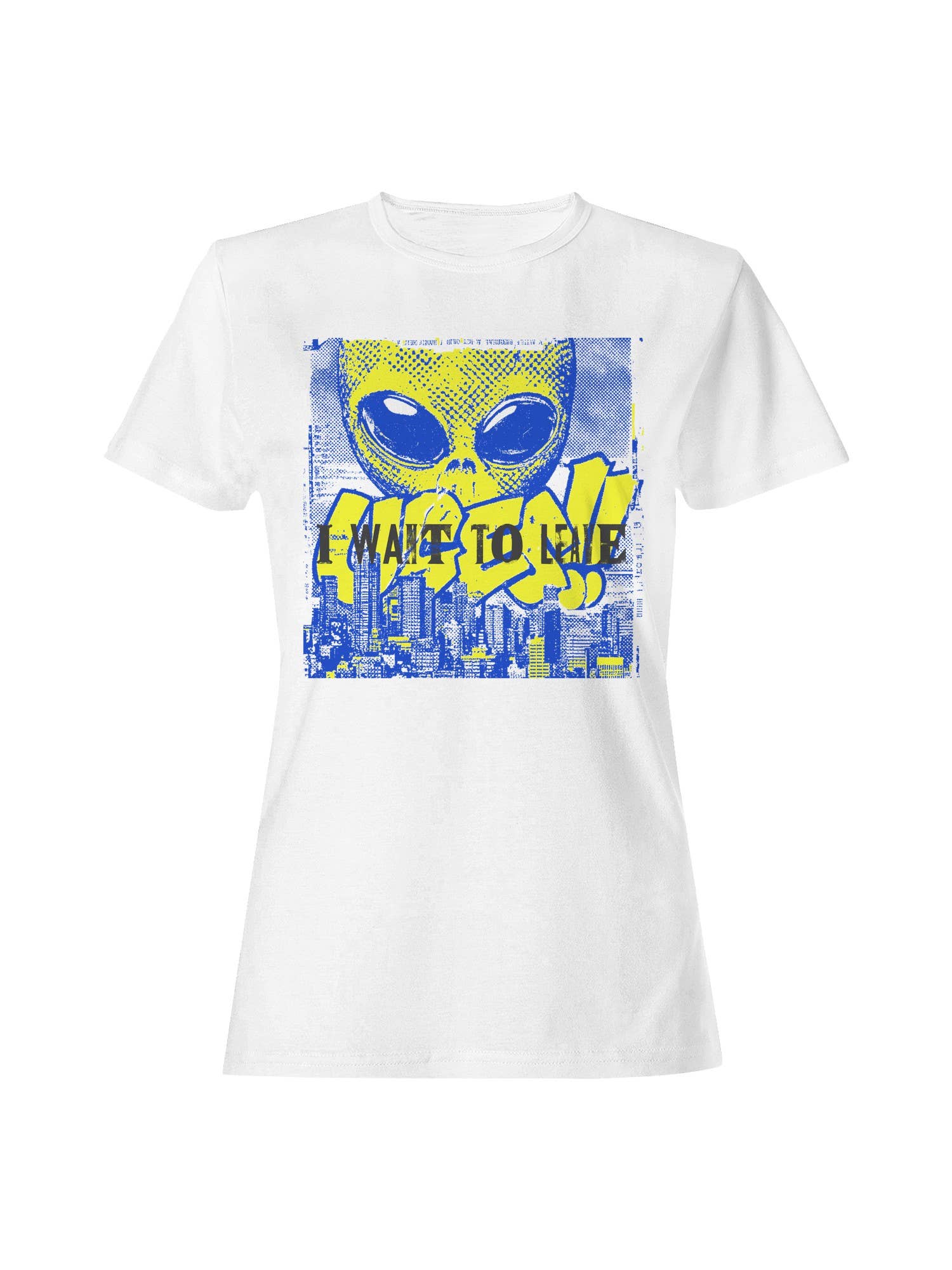 Alien Pop Art - I Want To Leave Women's T-Shirt