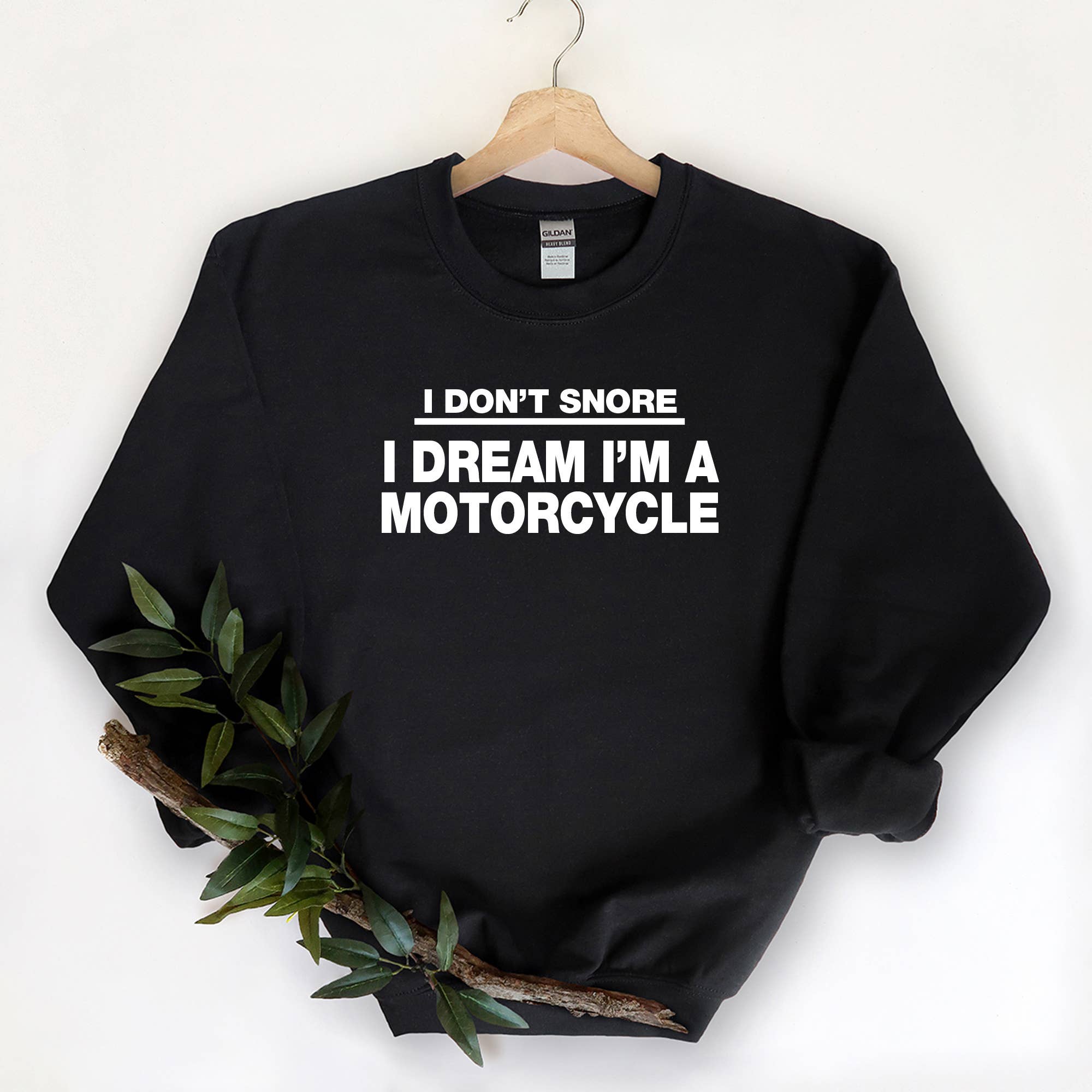 Dad Motorcycle Snoring - Funny Husband Father Sweatshirt
