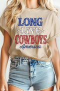 Long Live Cowboy Bandana Mineral Graphic Tshirts