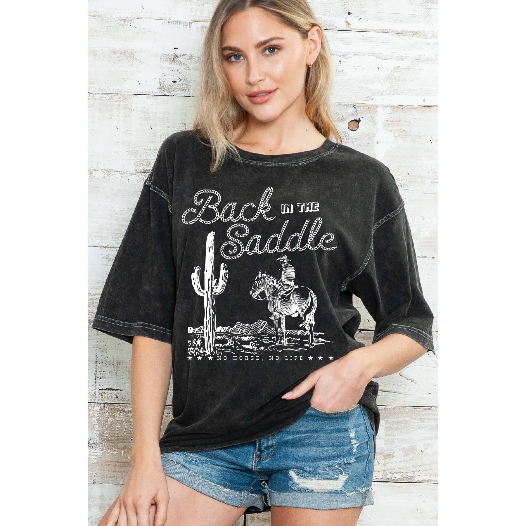Back in the Saddle Oversize Mineral Wash T Shirt