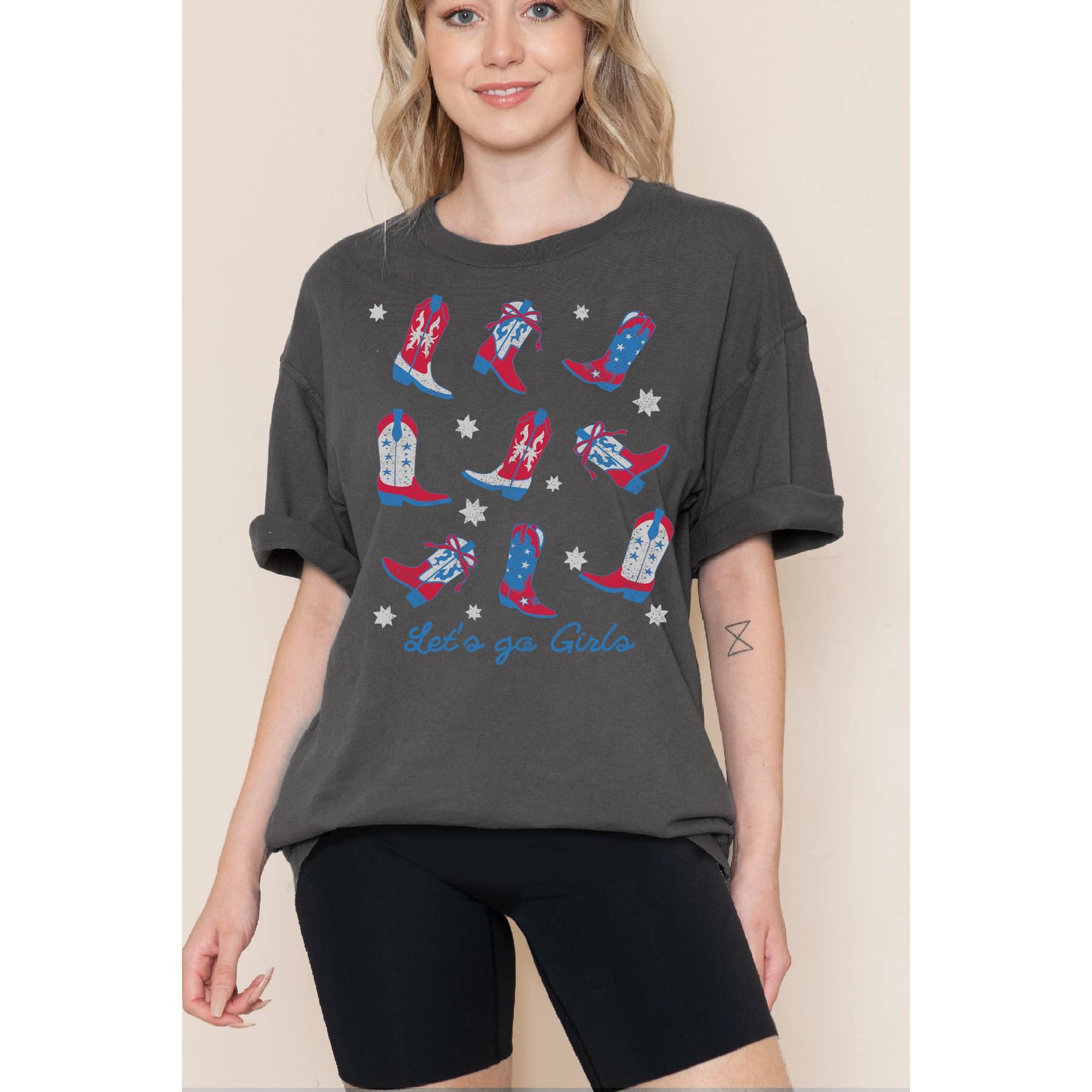 Lets Go Girls Boot - Oversized Unisex Tee