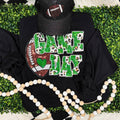 Green Football Leopard & Sequins Sweatshirt