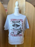 Sorry Cupid I've Been Feral Raccoon On Ash Gray Tee