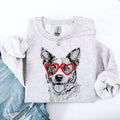 Australian Cattle, Blue Heeler Dog Valentine's Sweatshirt