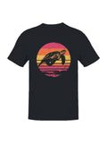 Vintage Sunset Sea Turtle Art Men's T-Shirt