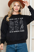 Women Fall Theme Graphic Print Pullover Sweater