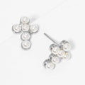 Pearl Cross Gold Dipped Post Earrings
