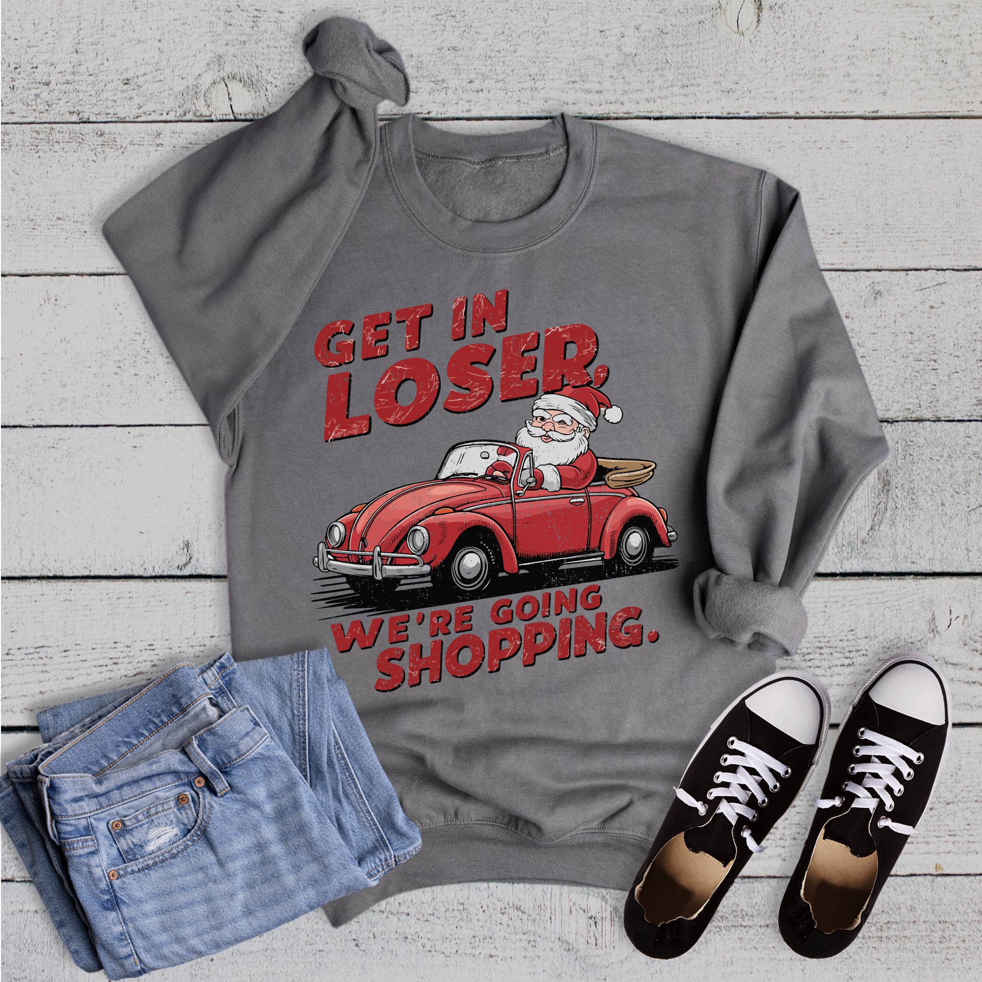 Christmas Get in Loser Shopping Sweatshirt