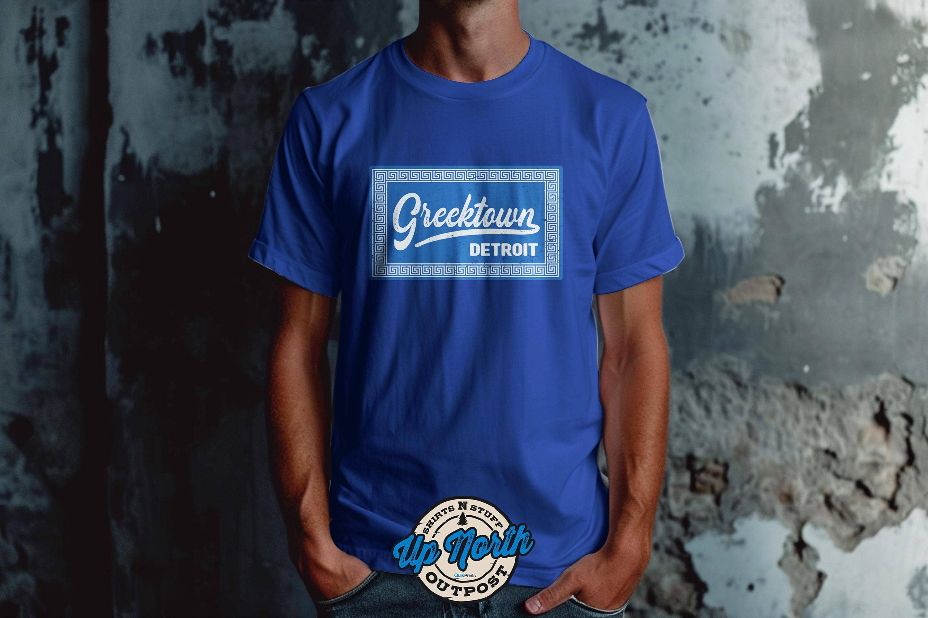 Greektown Detroit Vintage Custom T-Shirts