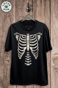 Spooky Rib Cage Graphic Top