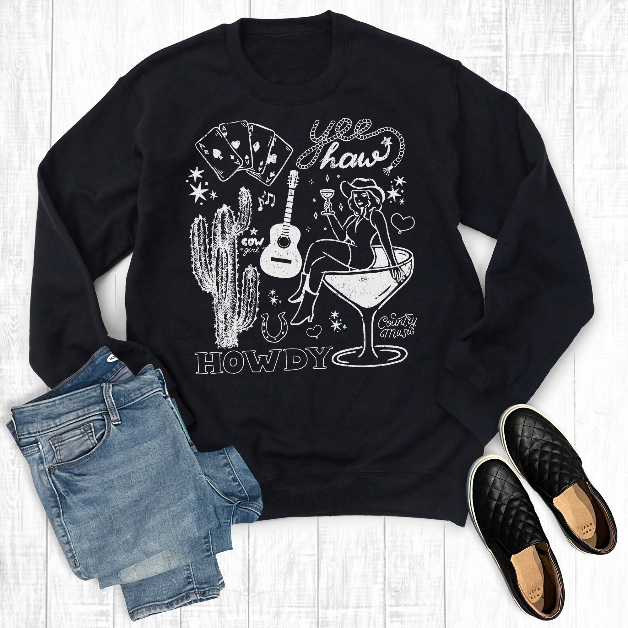 Western Cowgirl Yeehaw Howdy Sweatshirt