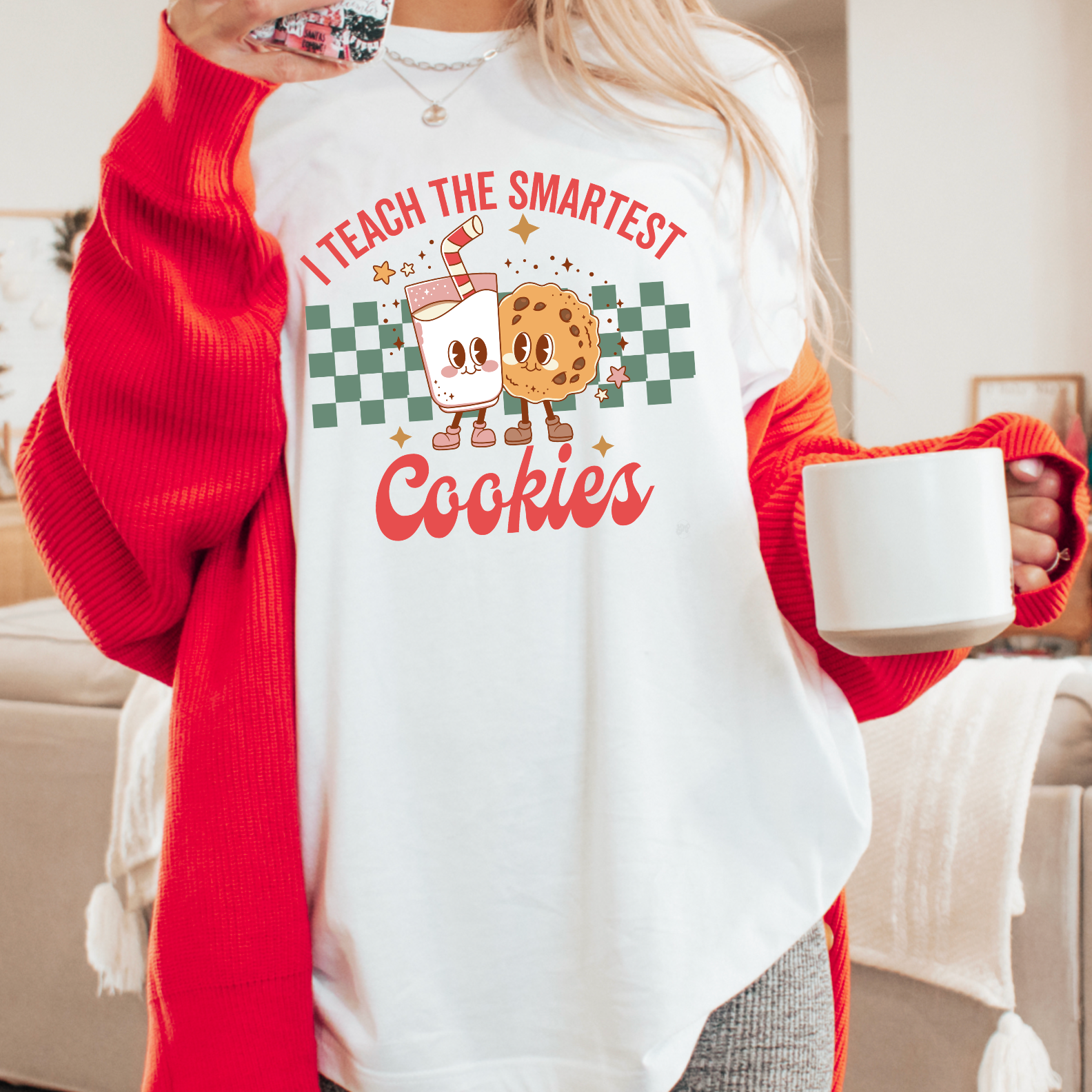 I Teach the Smartest Cookies Christmas Gildan Graphic Tee