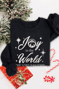 Joy To the World Graphic Brushed Sweatshirts