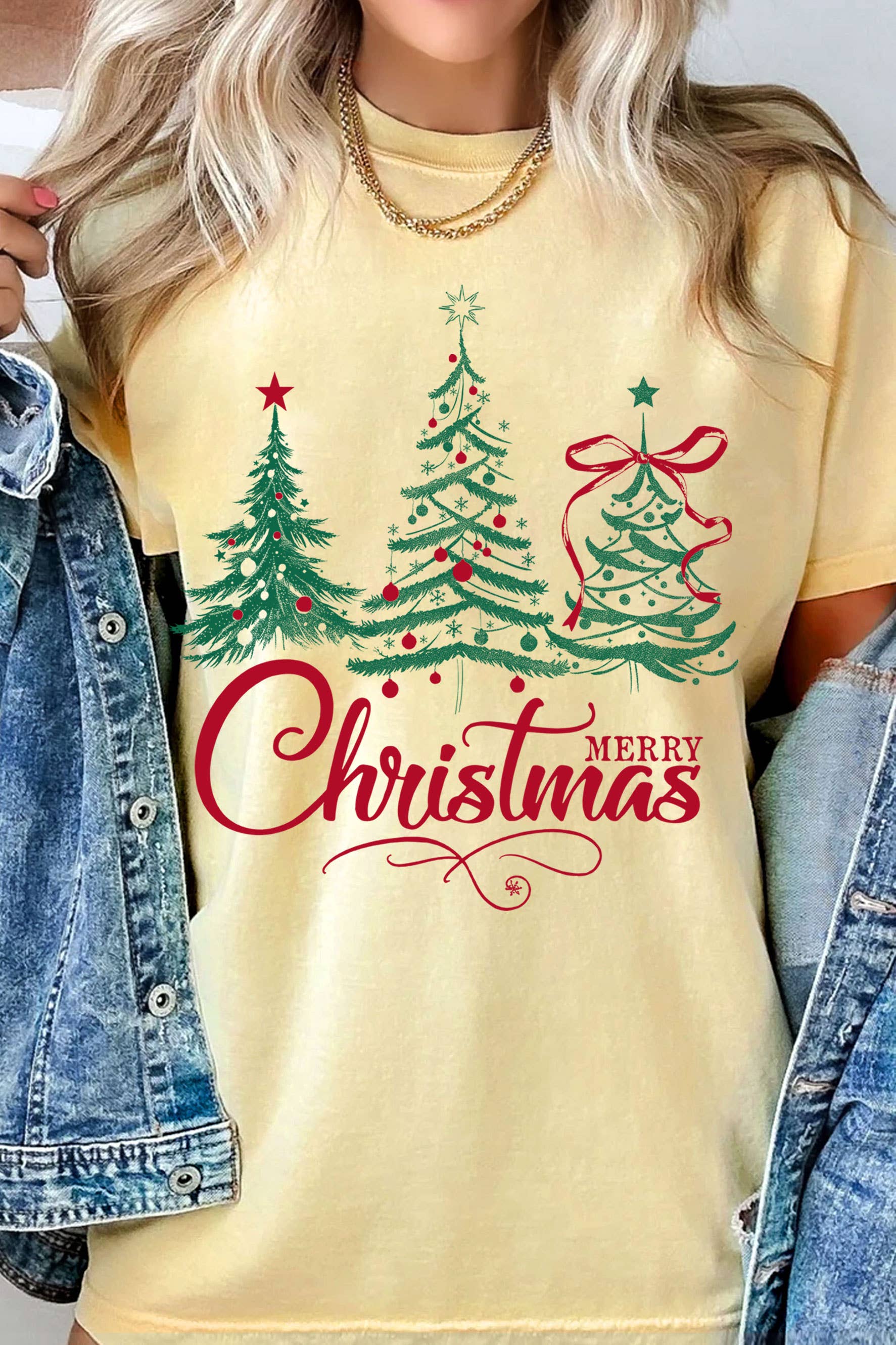 Merry Christmas Tree Graphic Tshirts