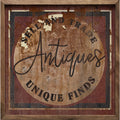 Antiques Rustic Border Red