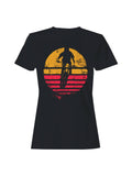 Retro Bmx Sunset Silhouette Women's T-Shirt