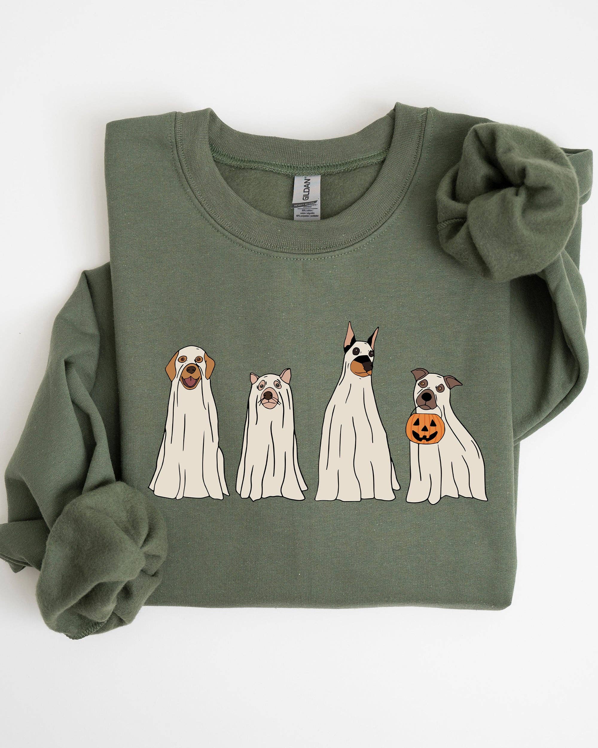Spooky Ghost Dogs, Bathroom, Aesthetic Halloween Sweatshirt