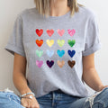 Colorful Hearts, Rainbow, Love, Super Soft Tshirt, Valentine