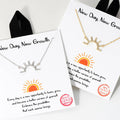 Sunrise Cz Pendant Gold Dipped Necklace